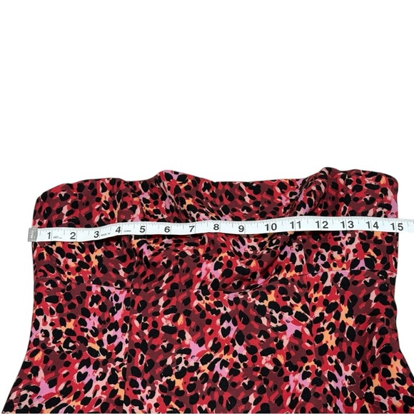 Black Halo Strapless Animal Print Mini Cocktail Dress Size 6 - Picture 3 of 8